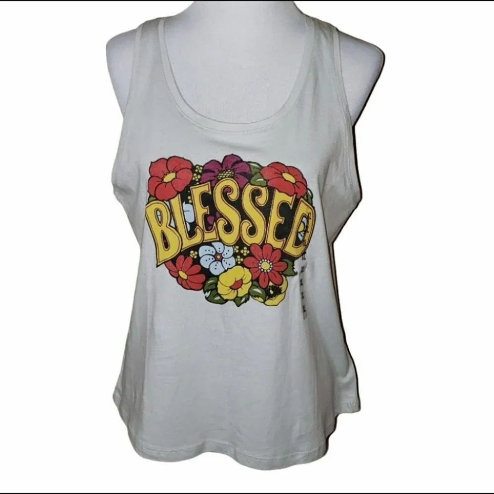 Fifth Sun‎ NWT XL BLESSED Hippie tank